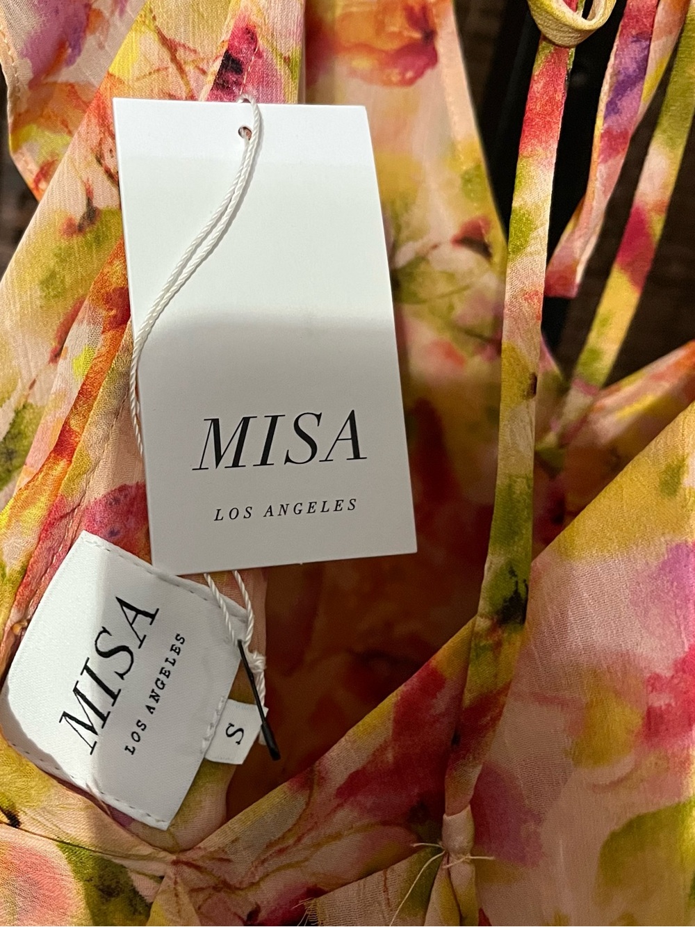 MISA Los Angeles Claudita Dress in Golden Flora – Size Small (Fits Up to Medium) - Picture 8 of 10